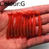 10Pcs/Lot 0.7g/5cm Lures Soft Bait 9 colors fishing lure Soft lures Fishing bait silicone bait Worms fishing lure with salt