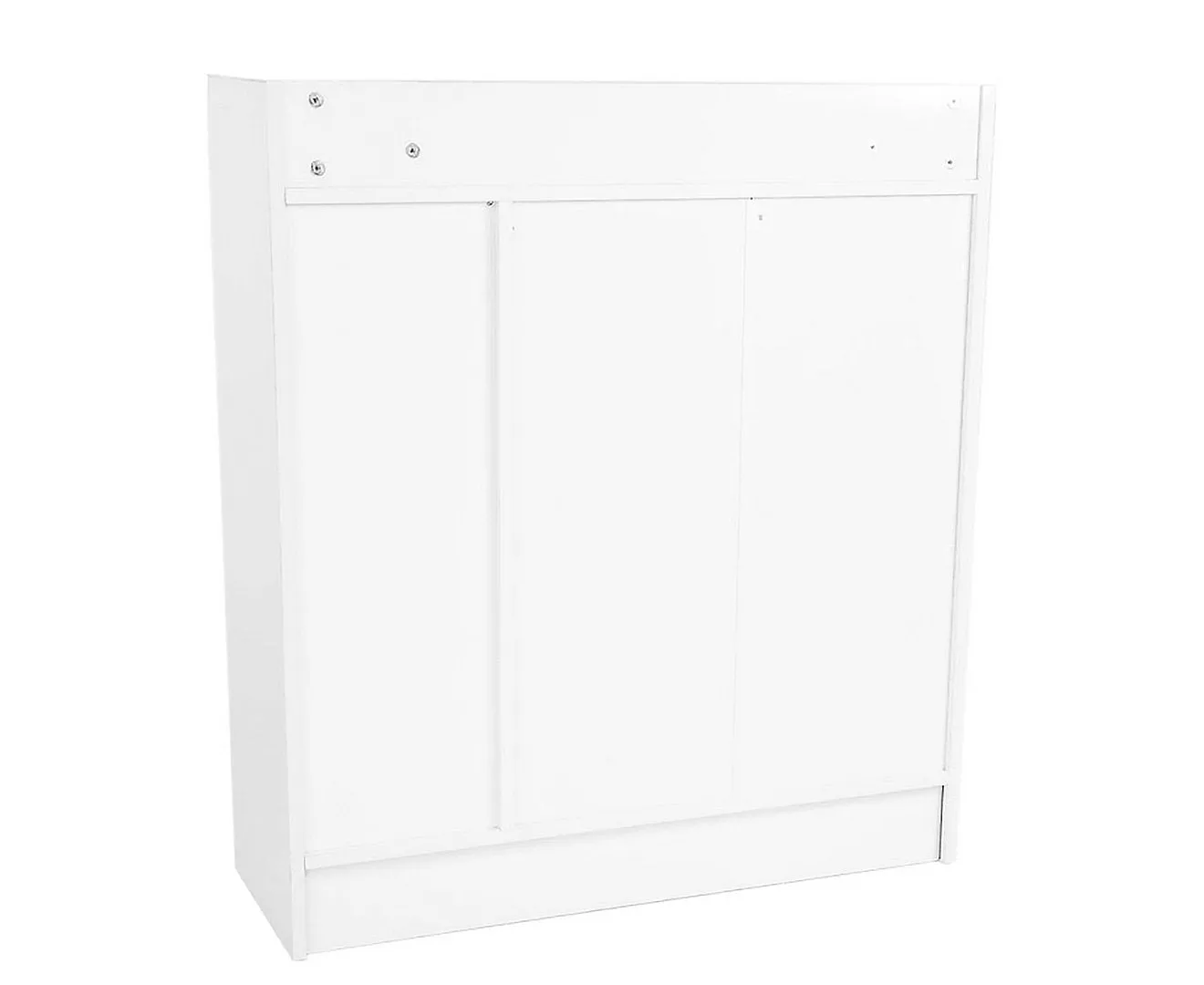 21 Pairs Shoe Cabinet Rack Storage Organiser Shelf 2 Doors Cupboard White