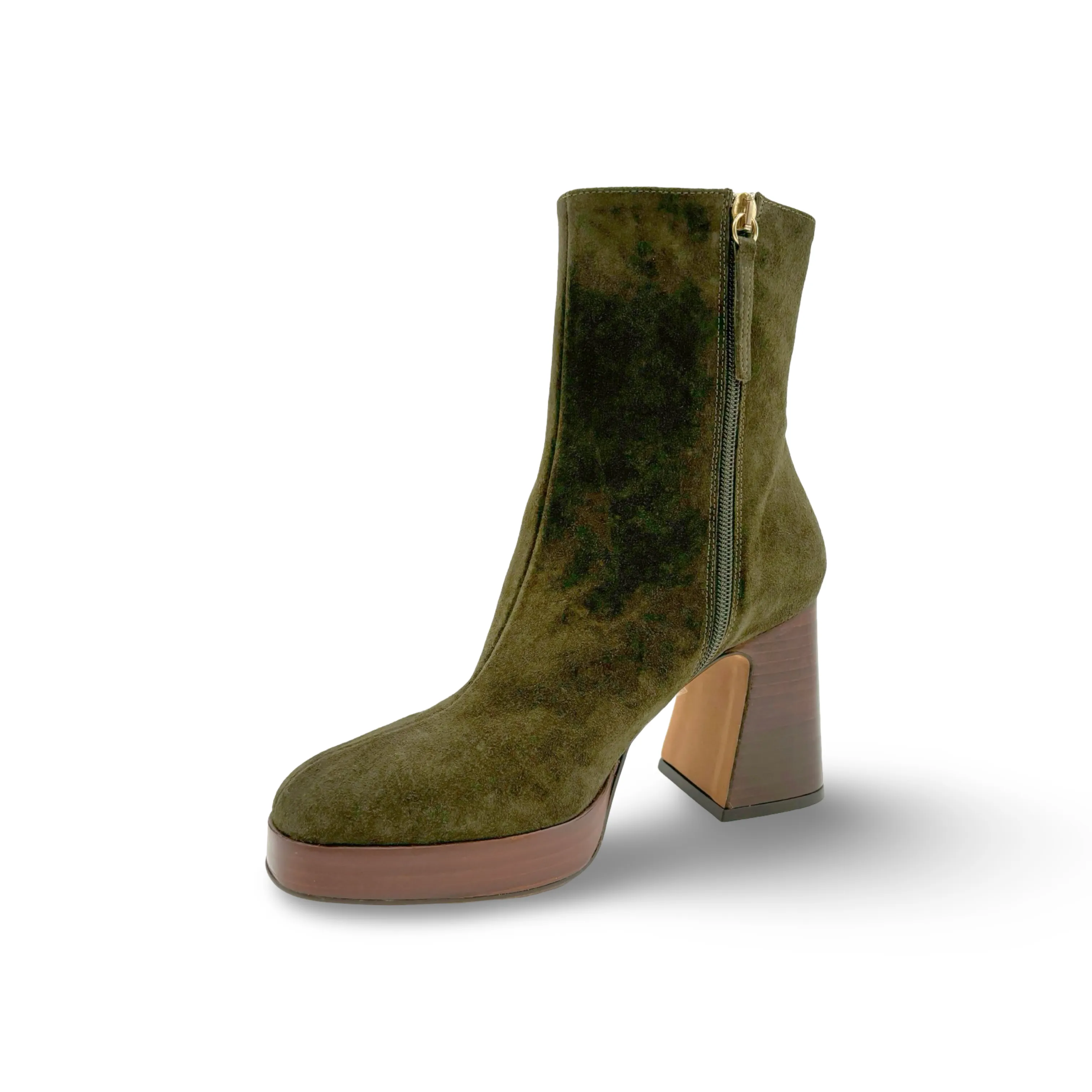 24604 Silmia Green Platform Boot