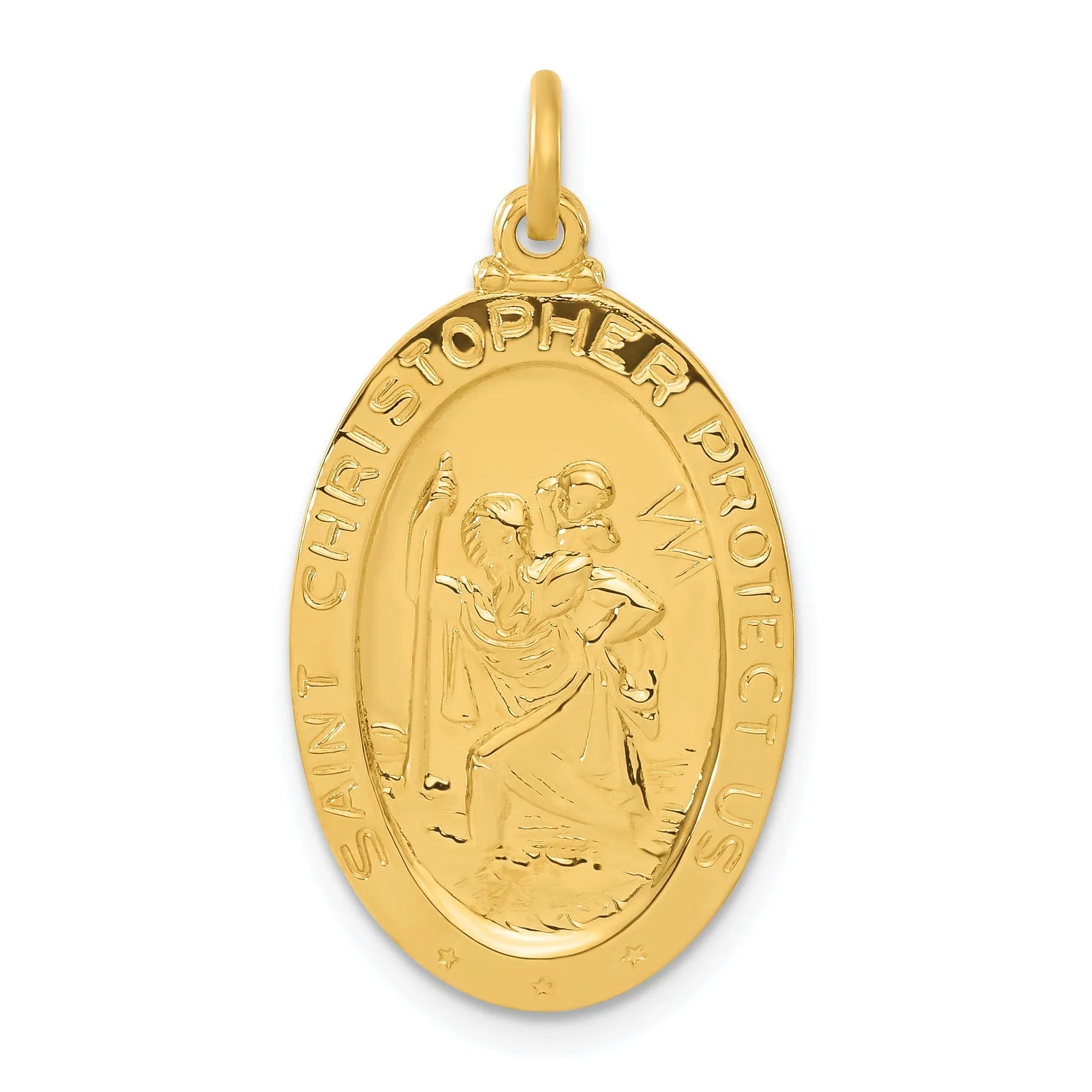 24k Gold-plated Silver St.Christopher Soccer Medal