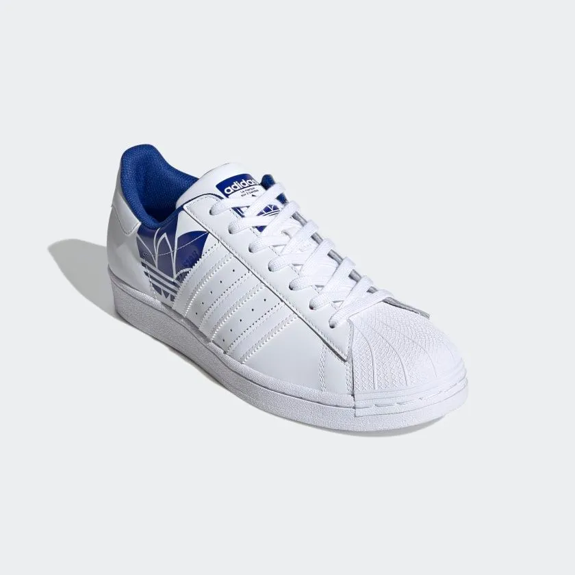 Adidas Men's Superstar Trefoil Shoes - Cloud White / Royal Blue