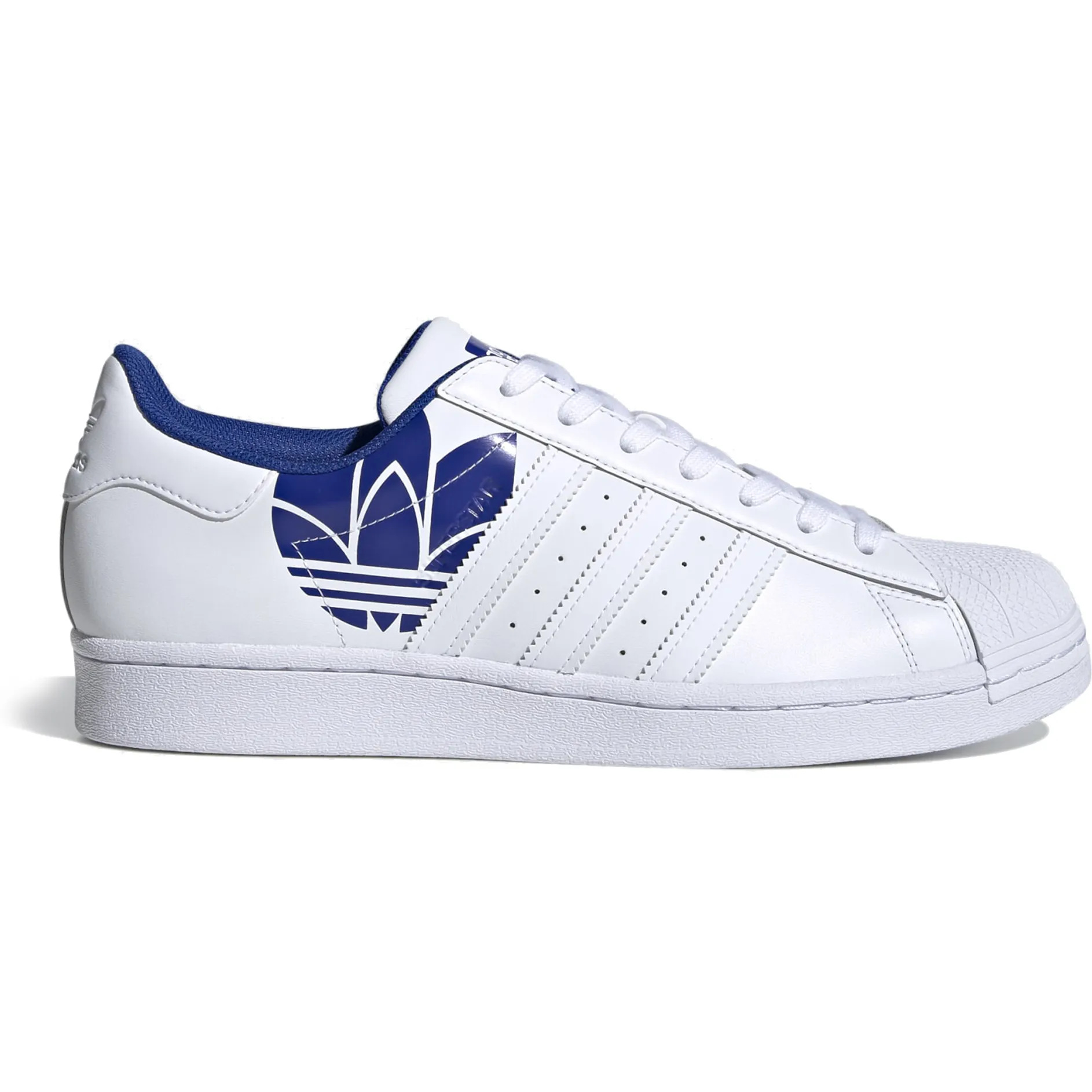 Adidas Men's Superstar Trefoil Shoes - Cloud White / Royal Blue