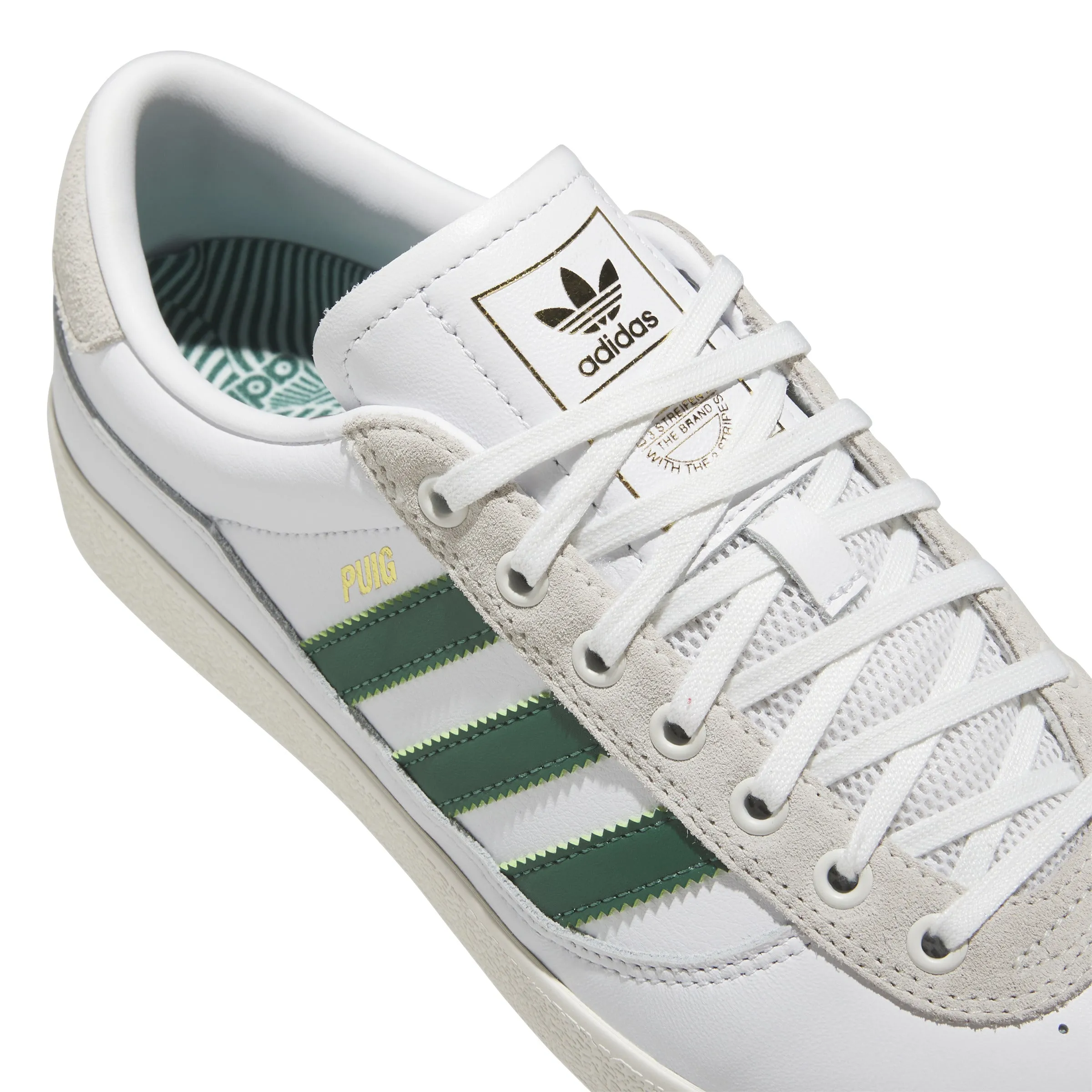 Adidas - Puig Indoor in Cloud White/Dark Green/Core White