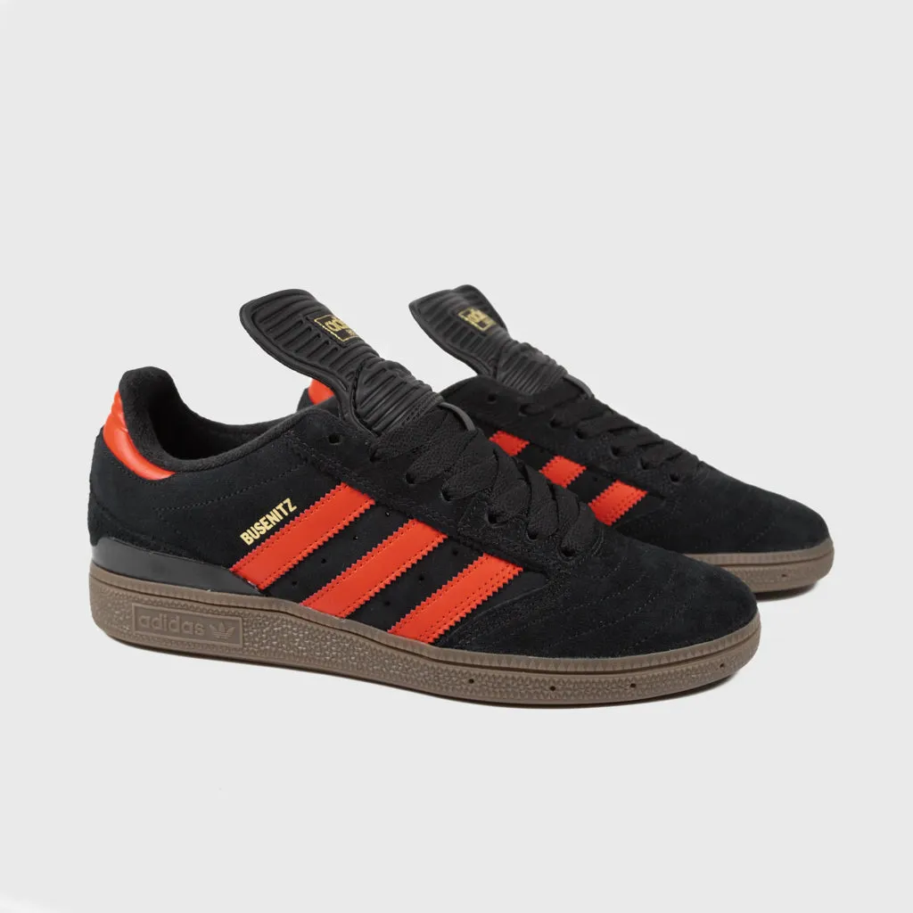 Adidas Skateboarding - Busenitz Shoes - Core Black / Bold Orange / Gum