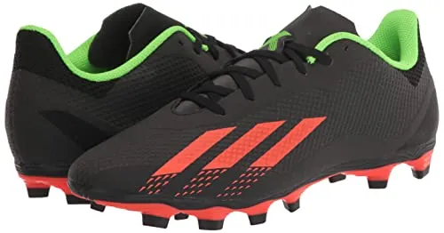 adidas Unisex X Speedportal.4 Flexible Ground Soccer Shoe, Black/Solar Red/Solar Green, 5 US Men