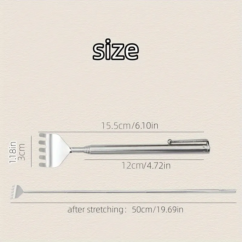 Adjustable Stainless Steel Back Scratcher for Elderly Relief