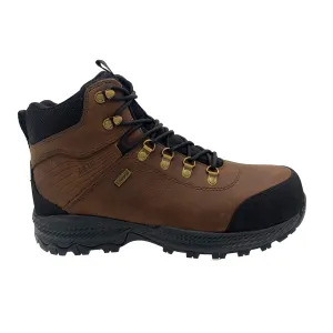 AdTec Mens 6in Hiker Waterproof Brown Leather Work Boots