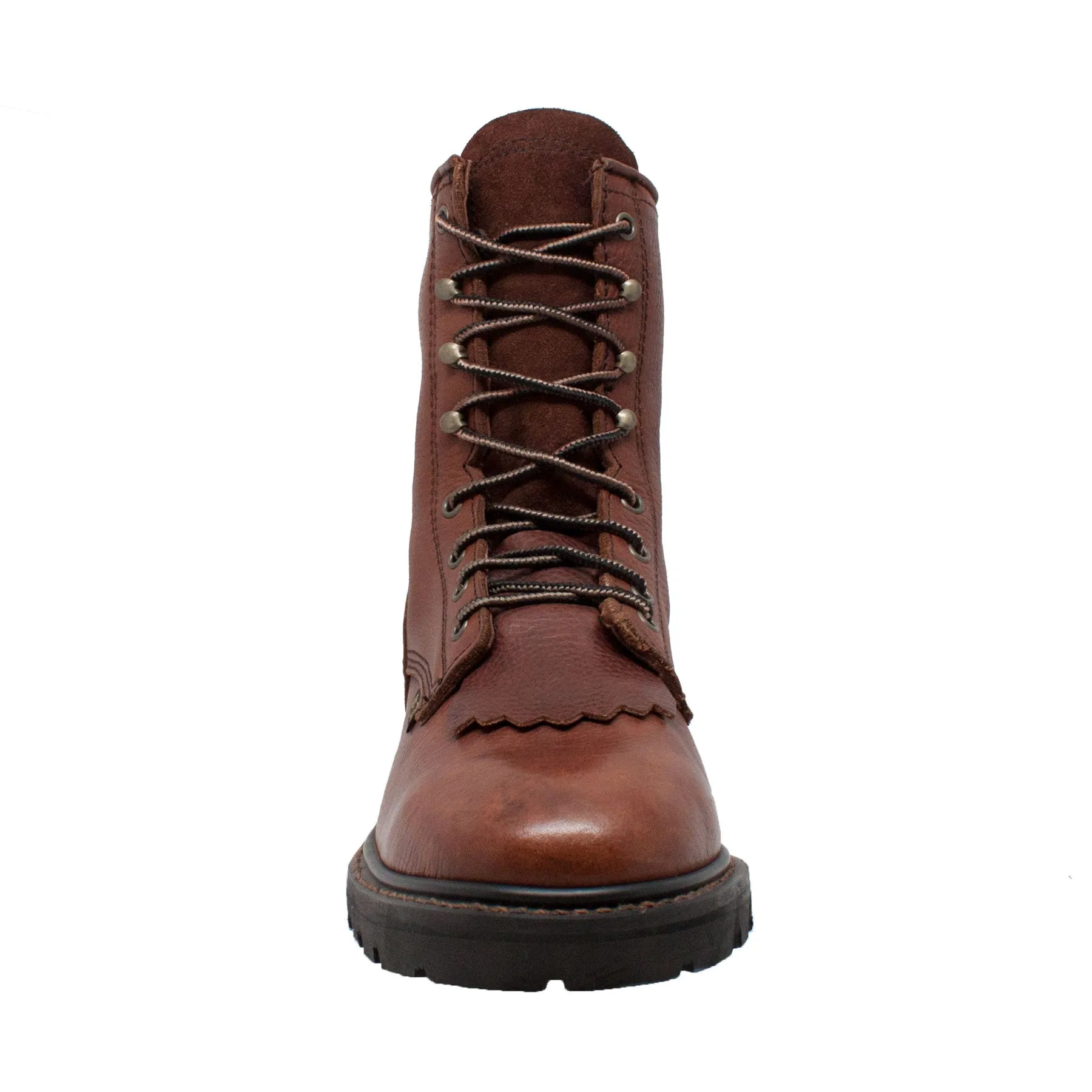 AdTec Mens Chestnut 9in Lacer Work Boots Leather Packer