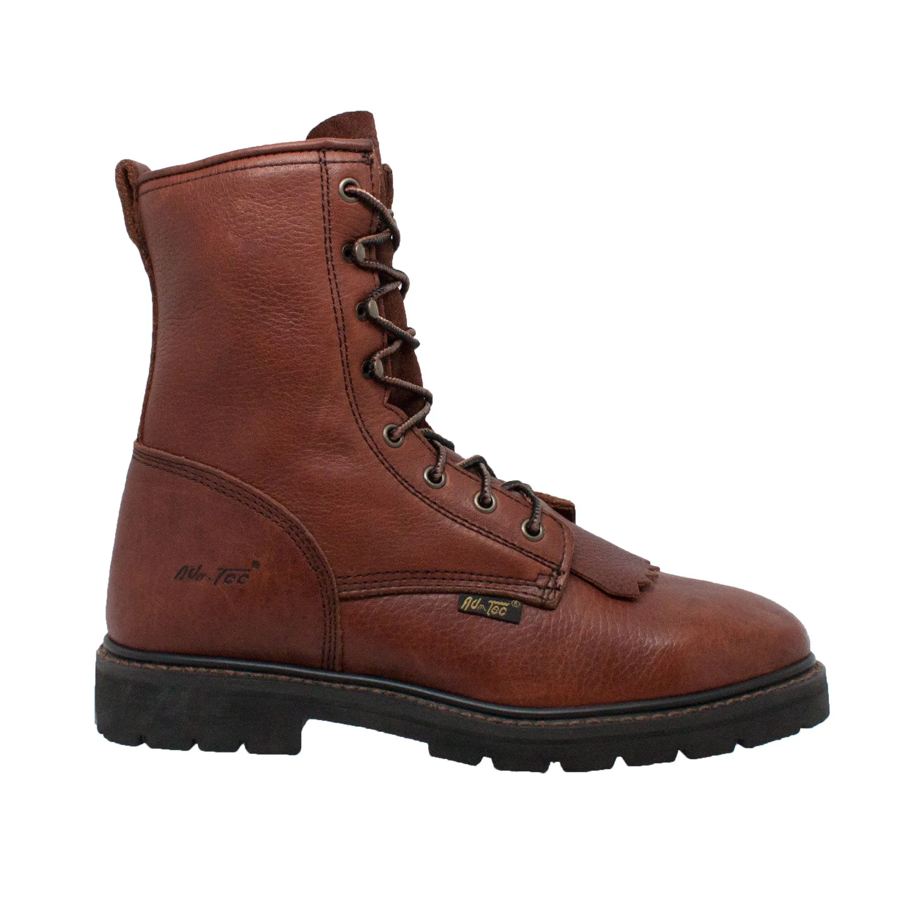 AdTec Mens Chestnut 9in Lacer Work Boots Leather Packer