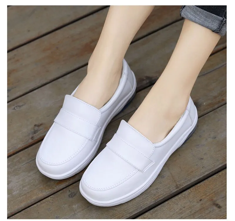 Advbridge Spring  Autumn Shoes Women Loafers Soft Comfortable Black White Shoes Flat Elegant Ladies Casual Shoes Plus Size 42 A4369