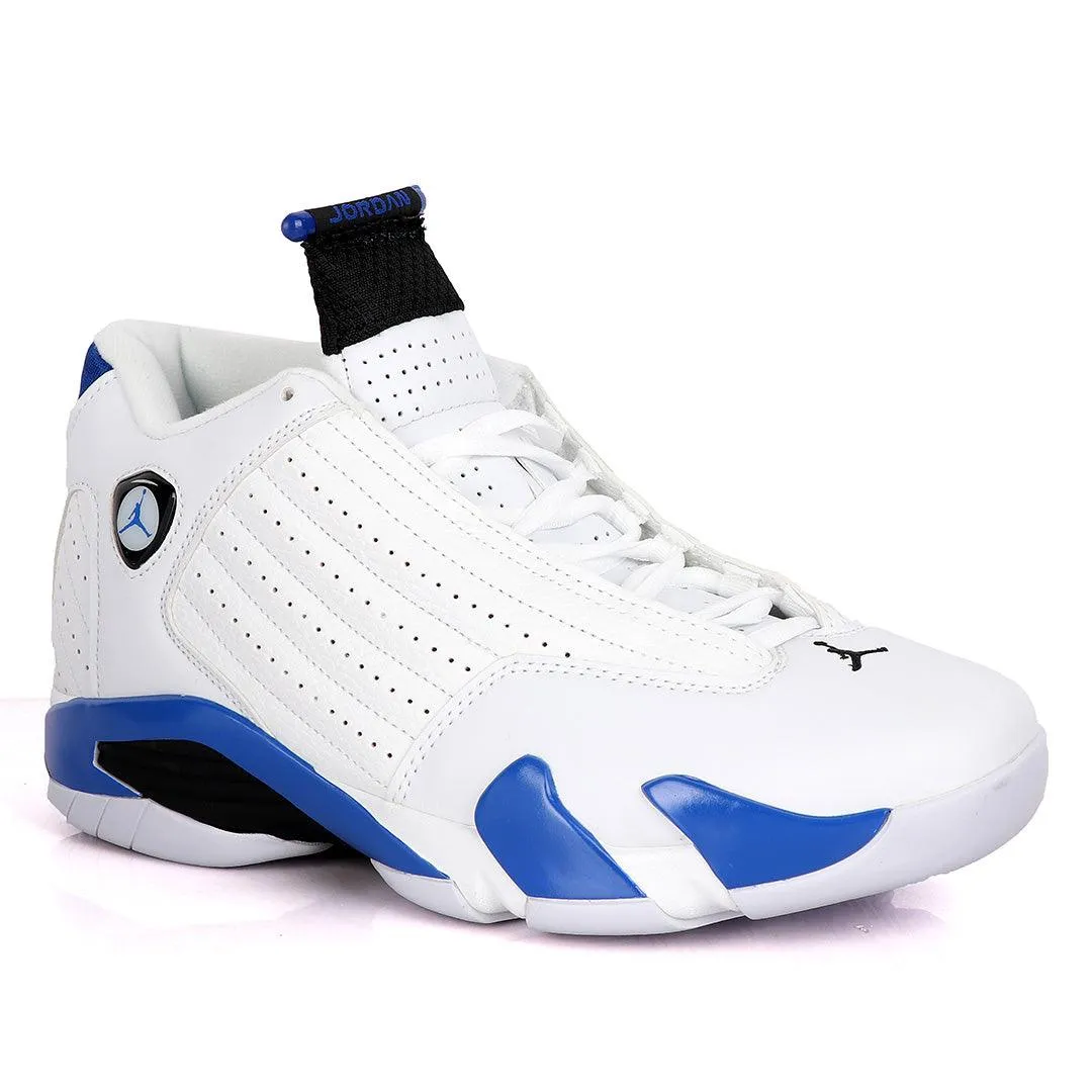 Air Jordan 14 Retro White And Blue Sneakers