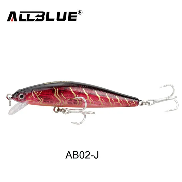 ALLBLUE New Minnow 70mm 6.5g 0.5-1M Dive Artificial Bait Plastic Hard 3D Eyes Fishing Lures Wobbler Fishing Bait Fishing Tackle