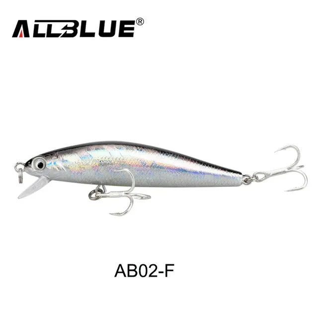 ALLBLUE New Minnow 70mm 6.5g 0.5-1M Dive Artificial Bait Plastic Hard 3D Eyes Fishing Lures Wobbler Fishing Bait Fishing Tackle