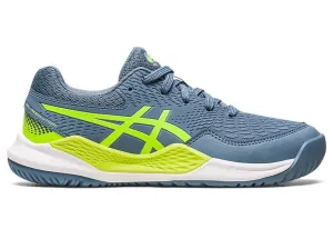 Asics Kids Gel Resolution 9 GS - Steel Blue/Hazard Green