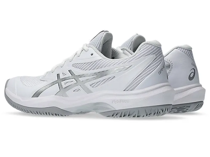 ASICS WOMEN'S GEL GAME 9 WHITE/SILVER NETBALL SHOES