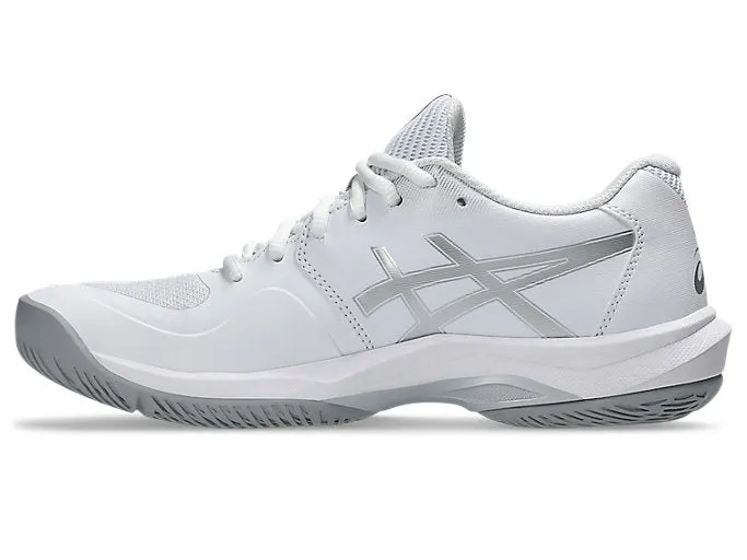 ASICS WOMEN'S GEL GAME 9 WHITE/SILVER NETBALL SHOES