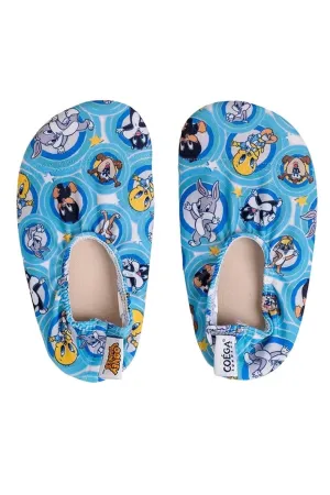 Baby Boys Pool Shoes Blue Circles Looney Tunes