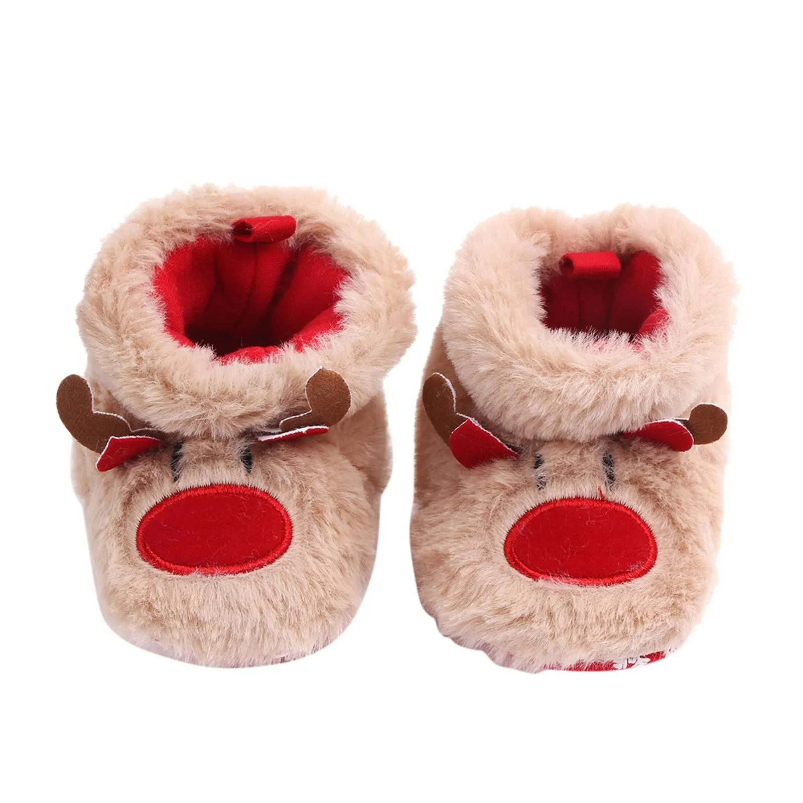 Baby Christmas Plush Animal Shoes Toddler Infant Girls Boys Prewalker Sneakers Warm Shoes Fur Shoes Winter