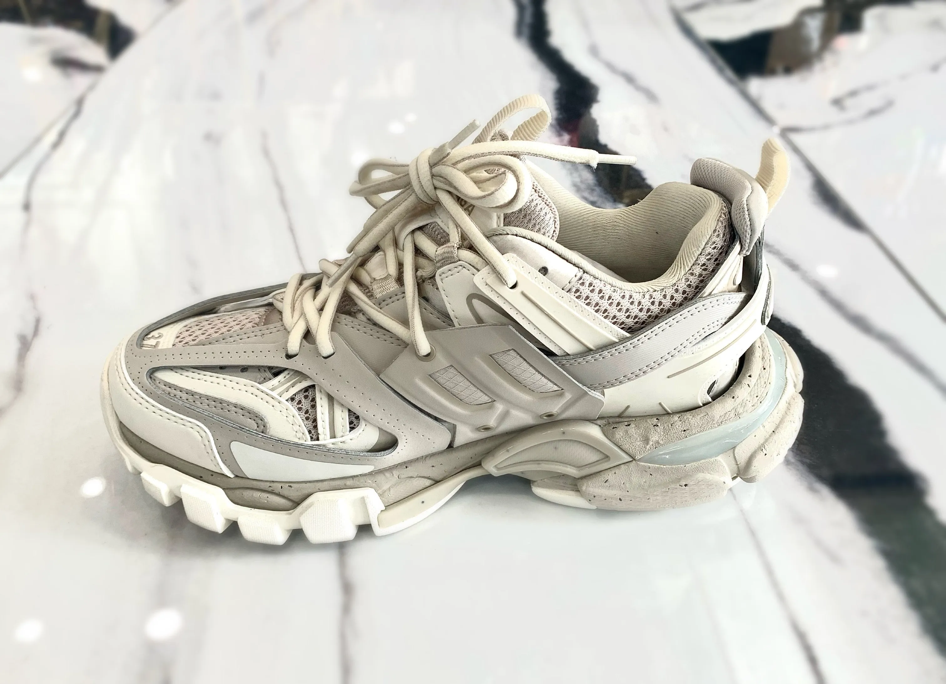 BALENCIAGA BEIGE TRACK SNEAKERS