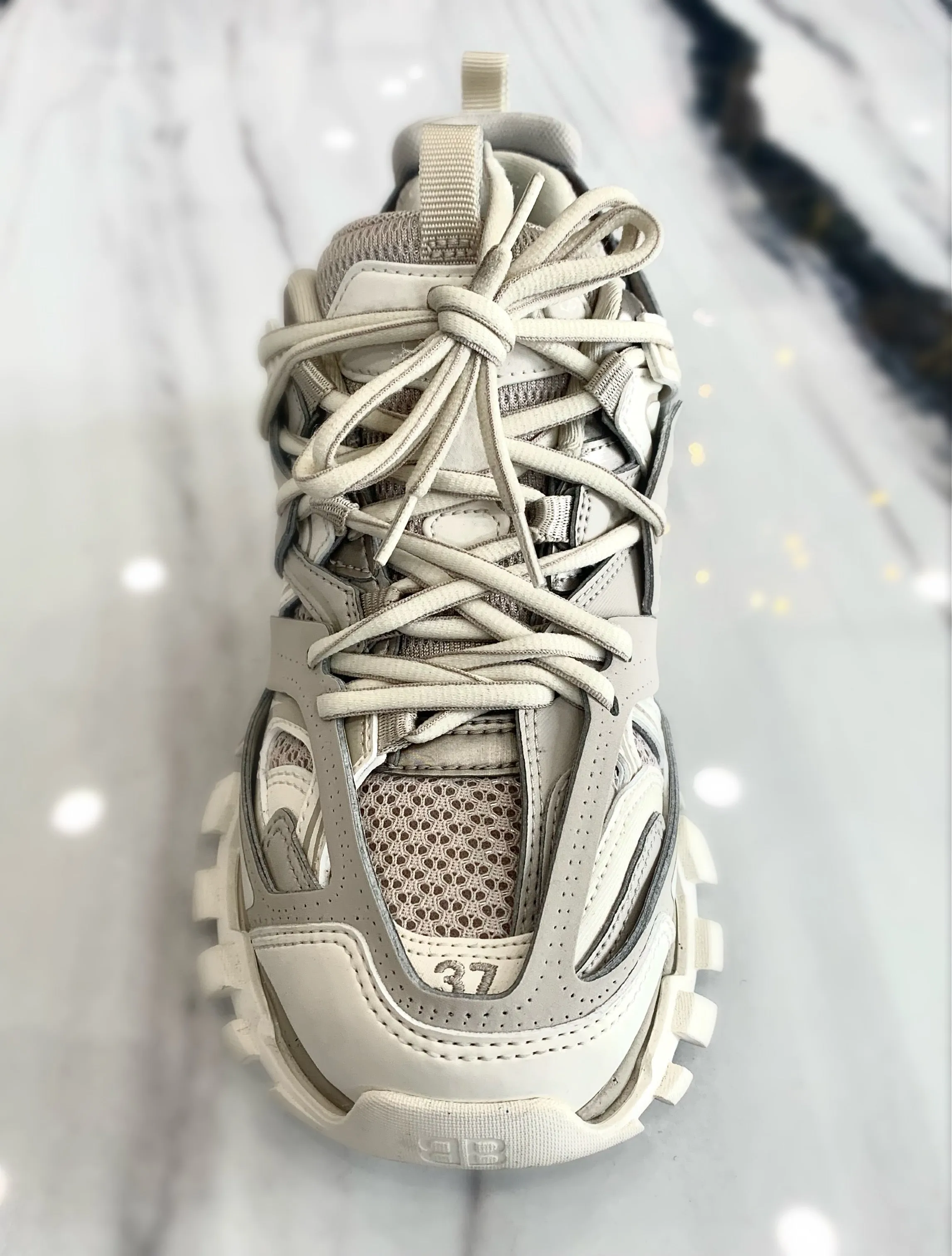 BALENCIAGA BEIGE TRACK SNEAKERS