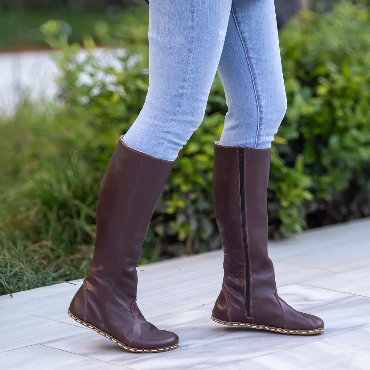 Barefoot Long Boots Bitter Brown for Women