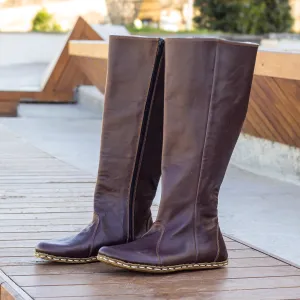 Barefoot Long Boots Bitter Brown for Women