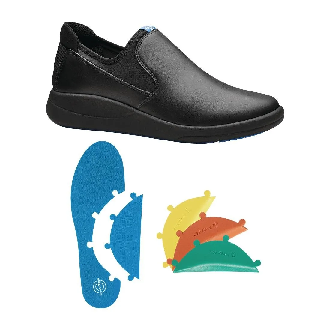 BB741-47 WearerTech Vitalise Slip on Shoe Black/Black with Modular Insole Size 47