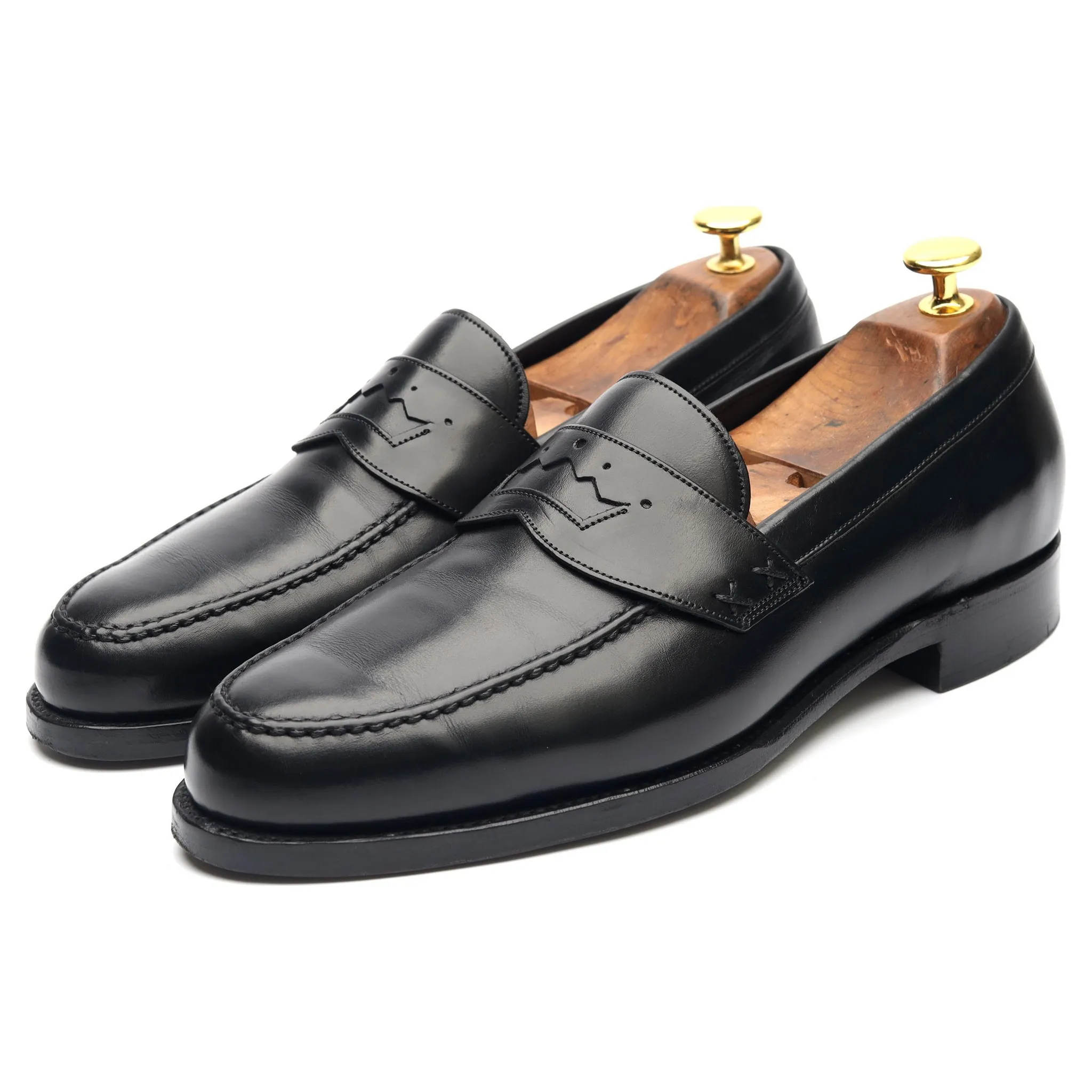 'Black Crown' Black Loafers UK 7 US 8