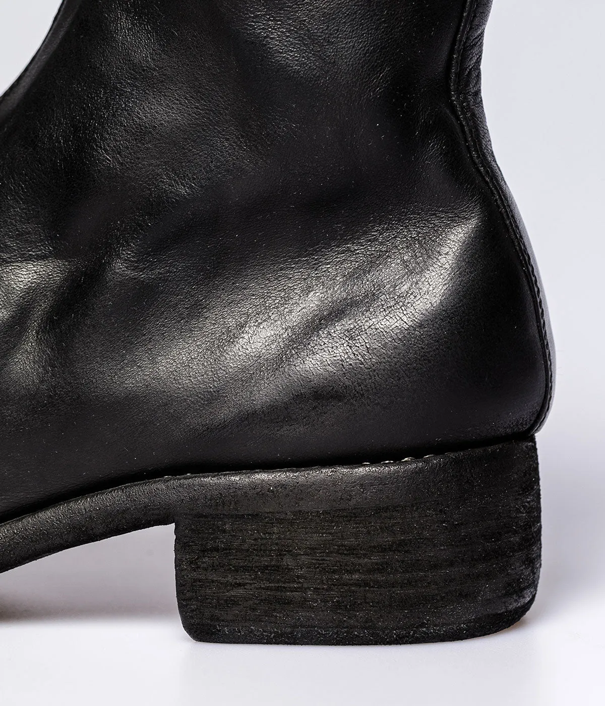 Black Front Zip Boots