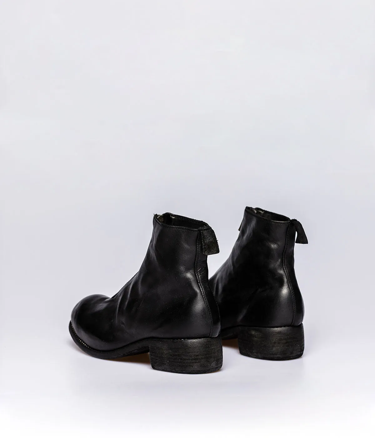 Black Front Zip Boots