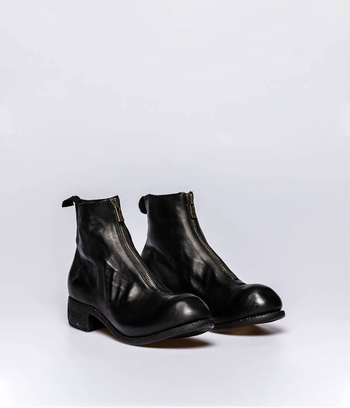 Black Front Zip Boots