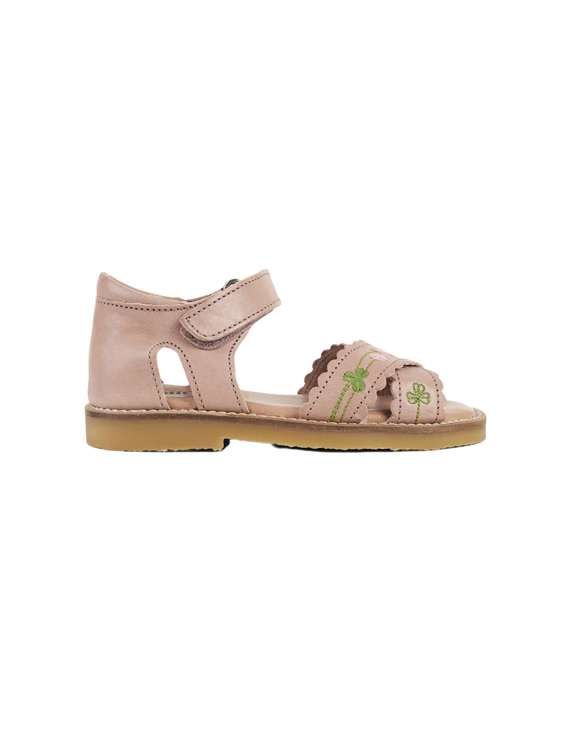 Blooming Clover Scallop Crossover Sandal - Soft pink