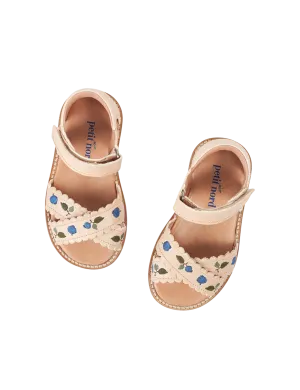 Blueberry Crossover Sandal - Cream