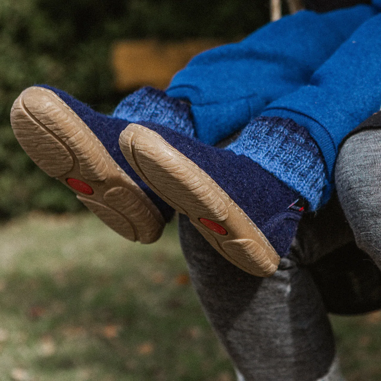 Boiled Wool Slipper Boots - Yuki - Taupe (Kids 23-35)