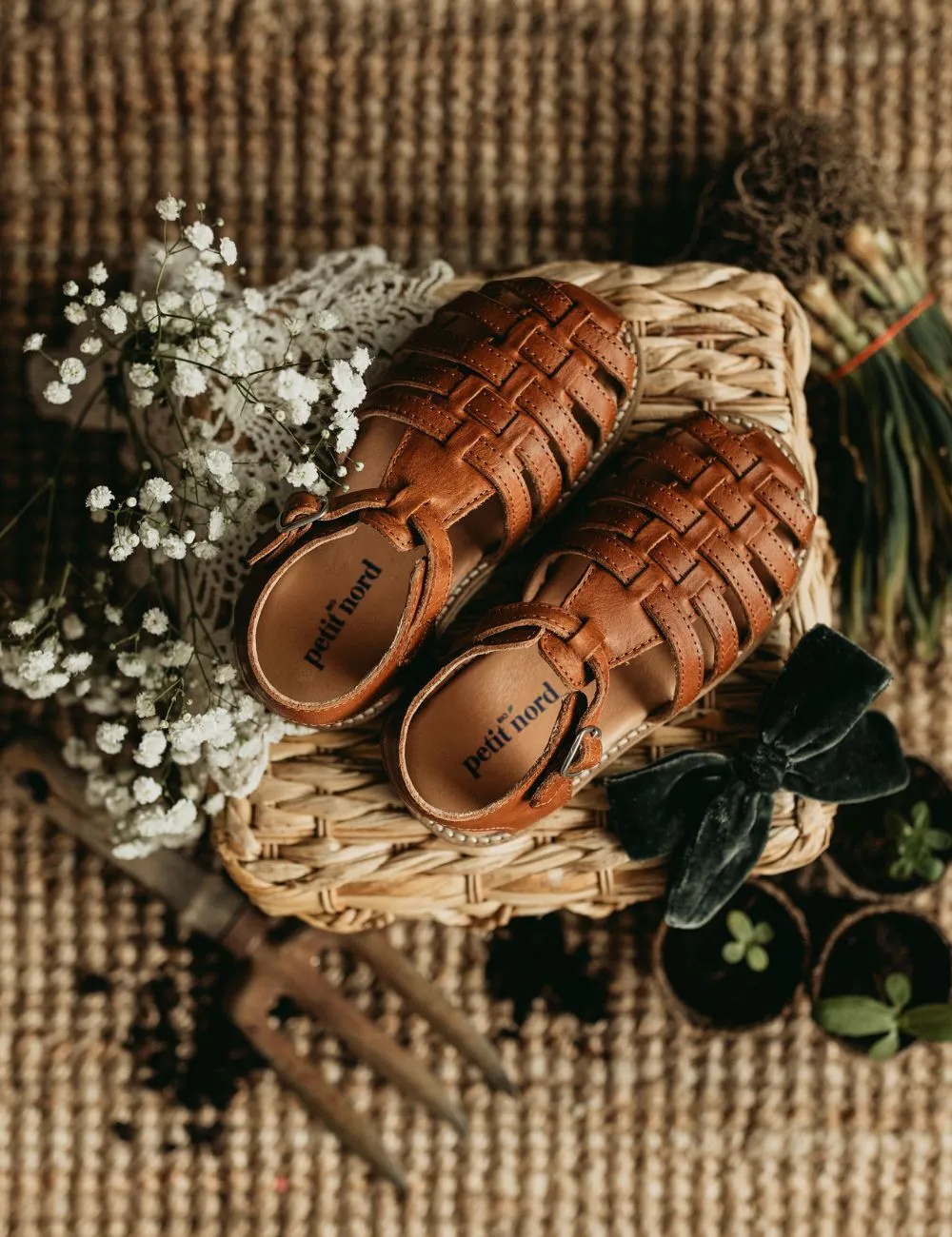 Braided Sandal - Cognac