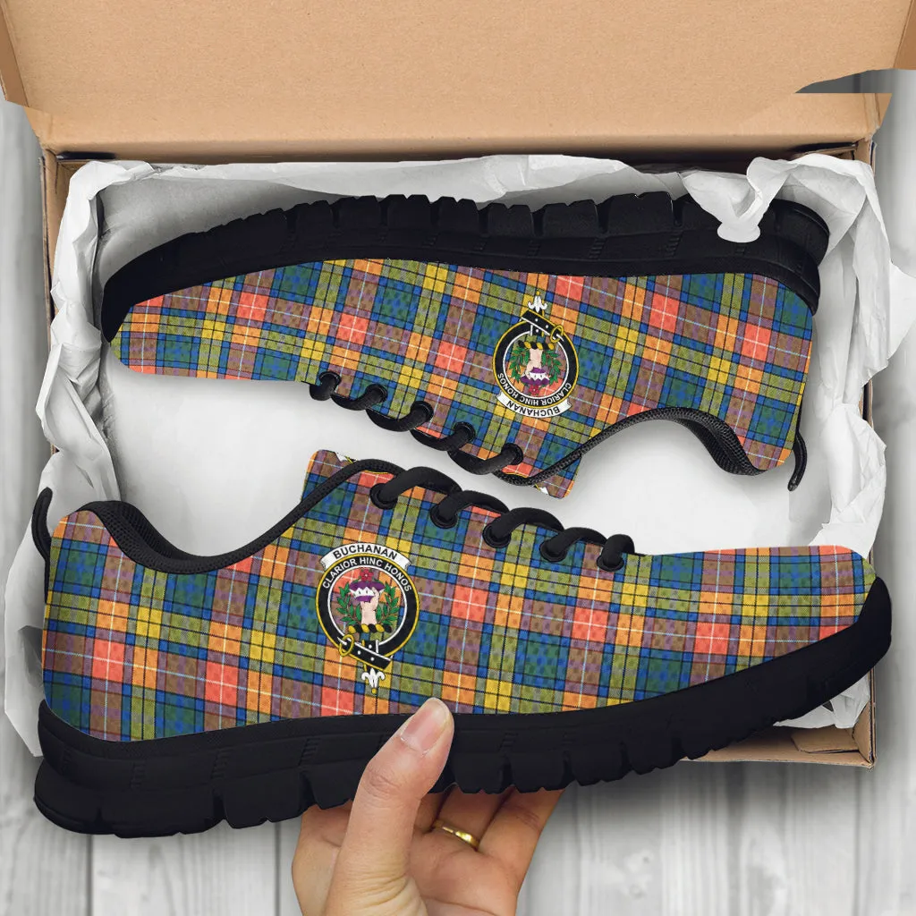 Buchanan Ancient Tartan Sneakers with Family Crest