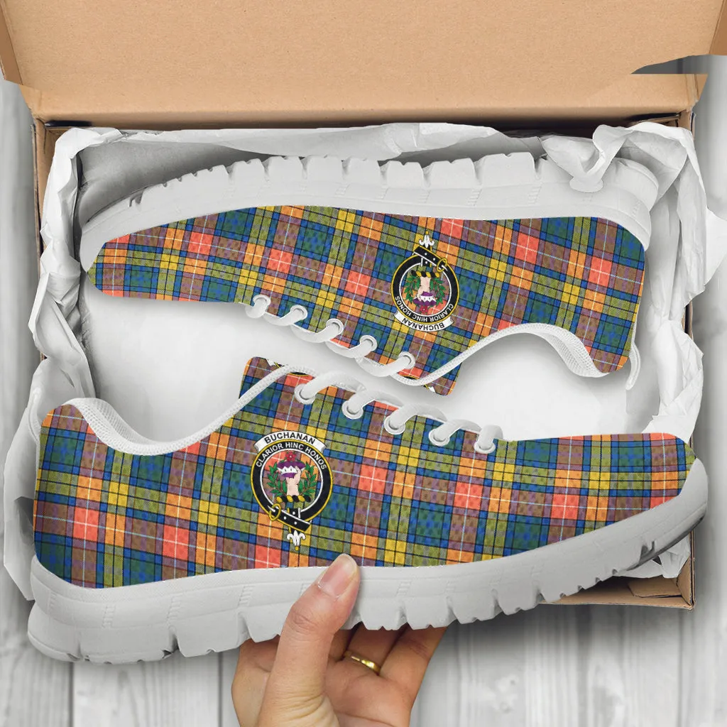 Buchanan Ancient Tartan Sneakers with Family Crest