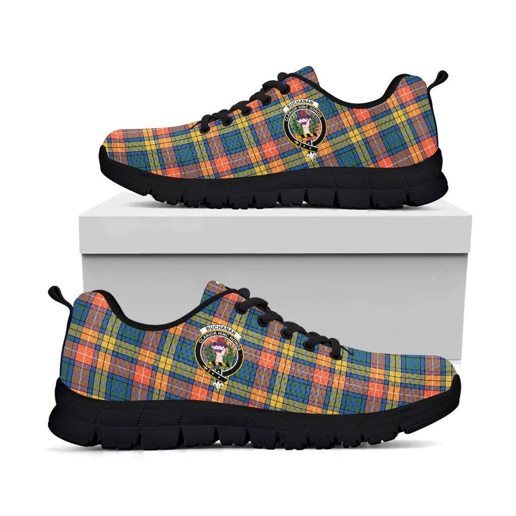 Buchanan Ancient Tartan Sneakers with Family Crest