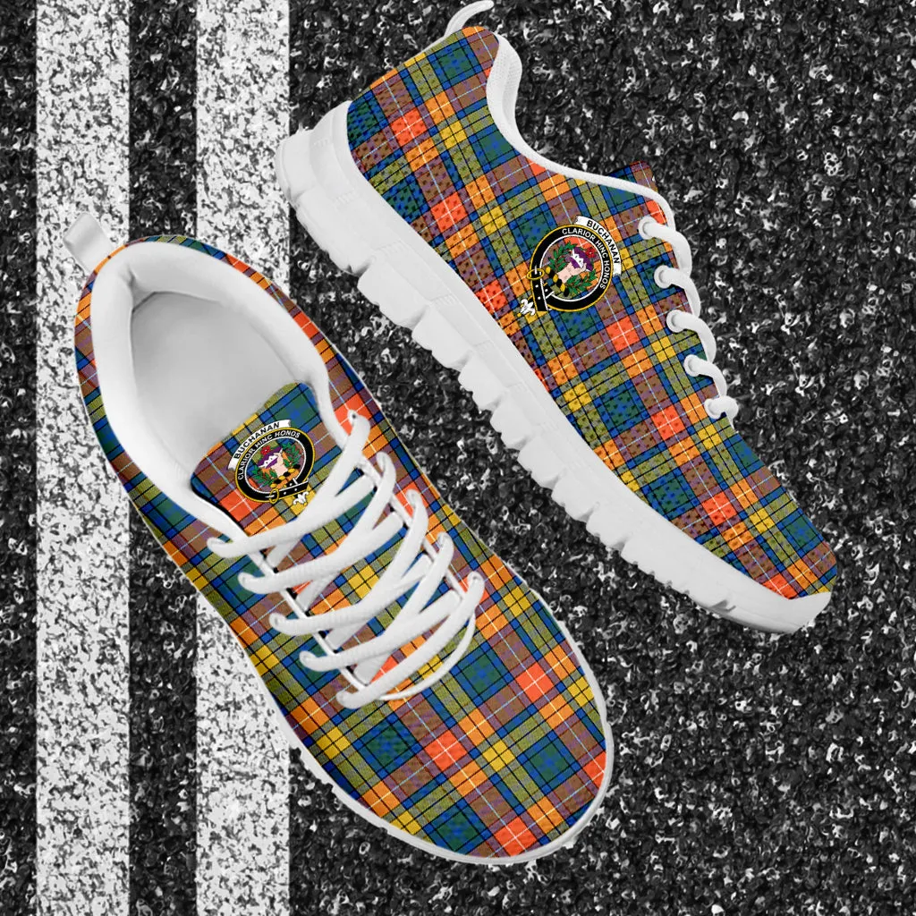 Buchanan Ancient Tartan Sneakers with Family Crest