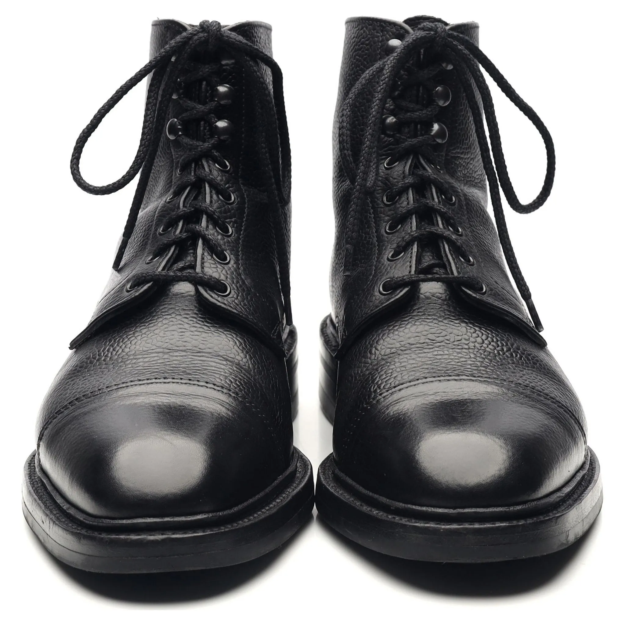 'Cambridge' Black Leather Boots UK 6.5 F