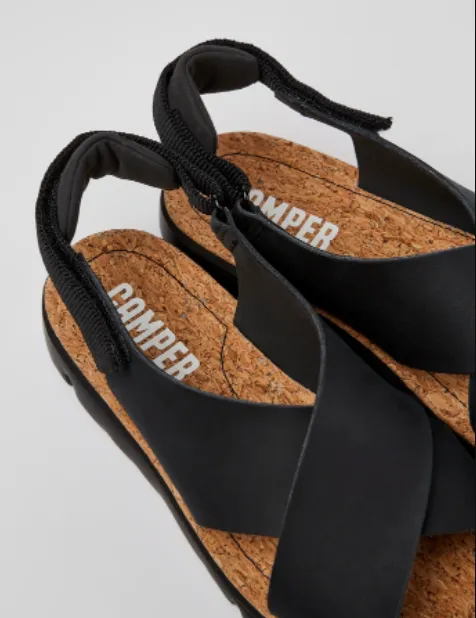 Camper Sandal: Black Crossover