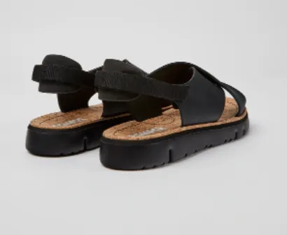 Camper Sandal: Black Crossover