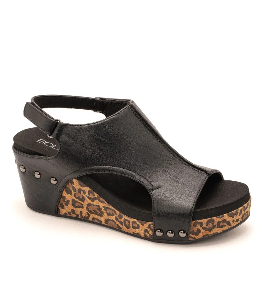 Carley in Black Smooth Leopard by Corkys