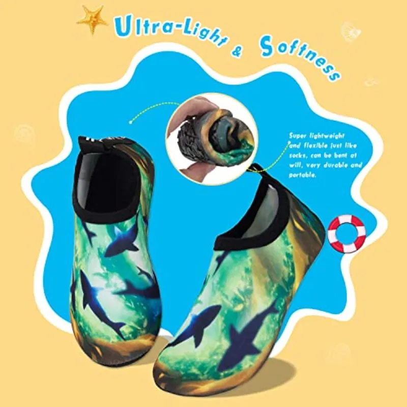 Cartoon Beach Walking Aqua Kids Shoes