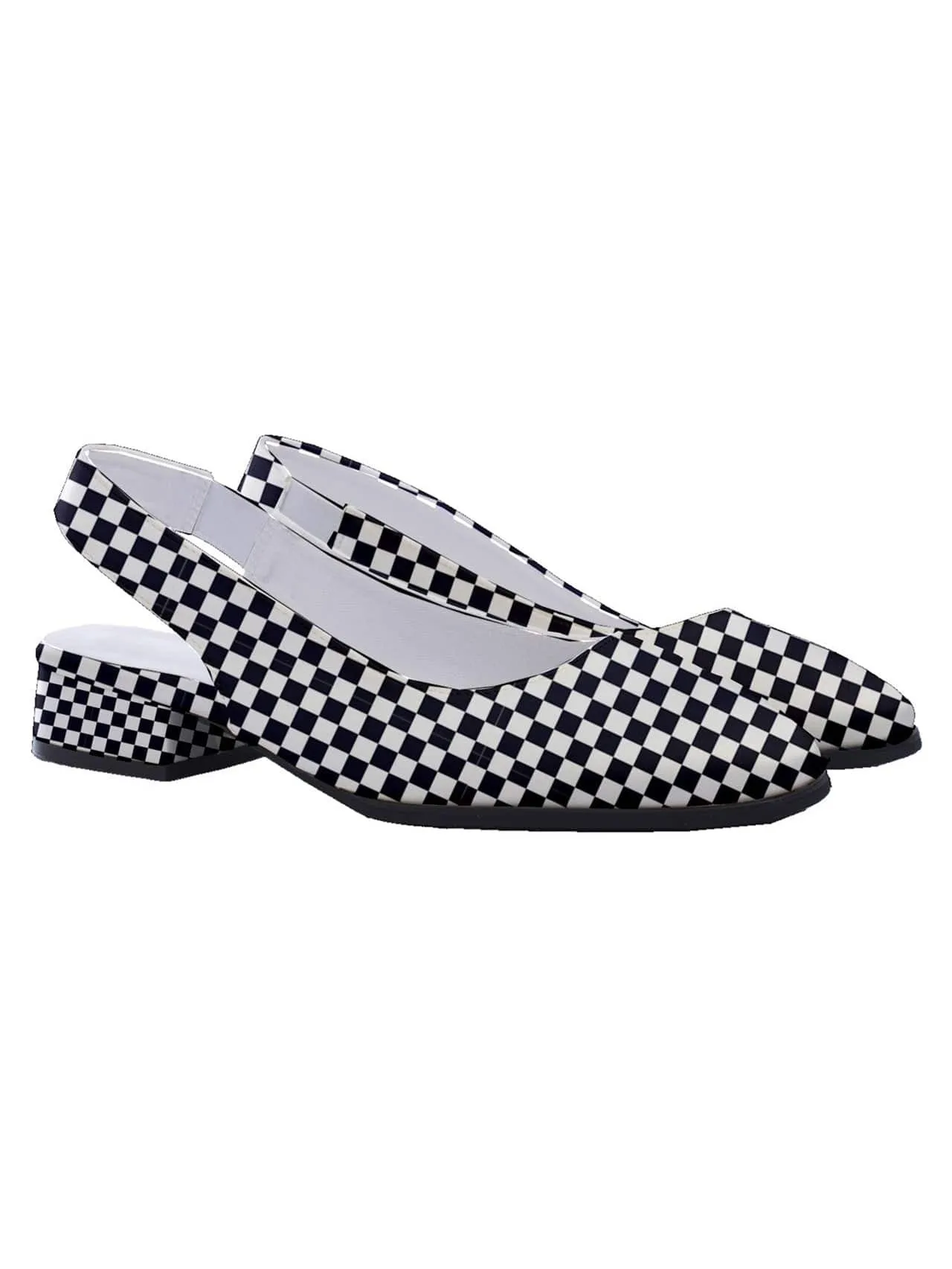 Checkerboard Women's Classic Slingback Heels