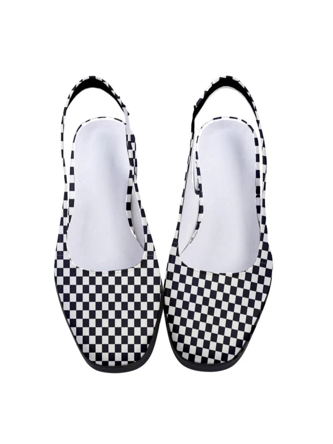 Checkerboard Women's Classic Slingback Heels