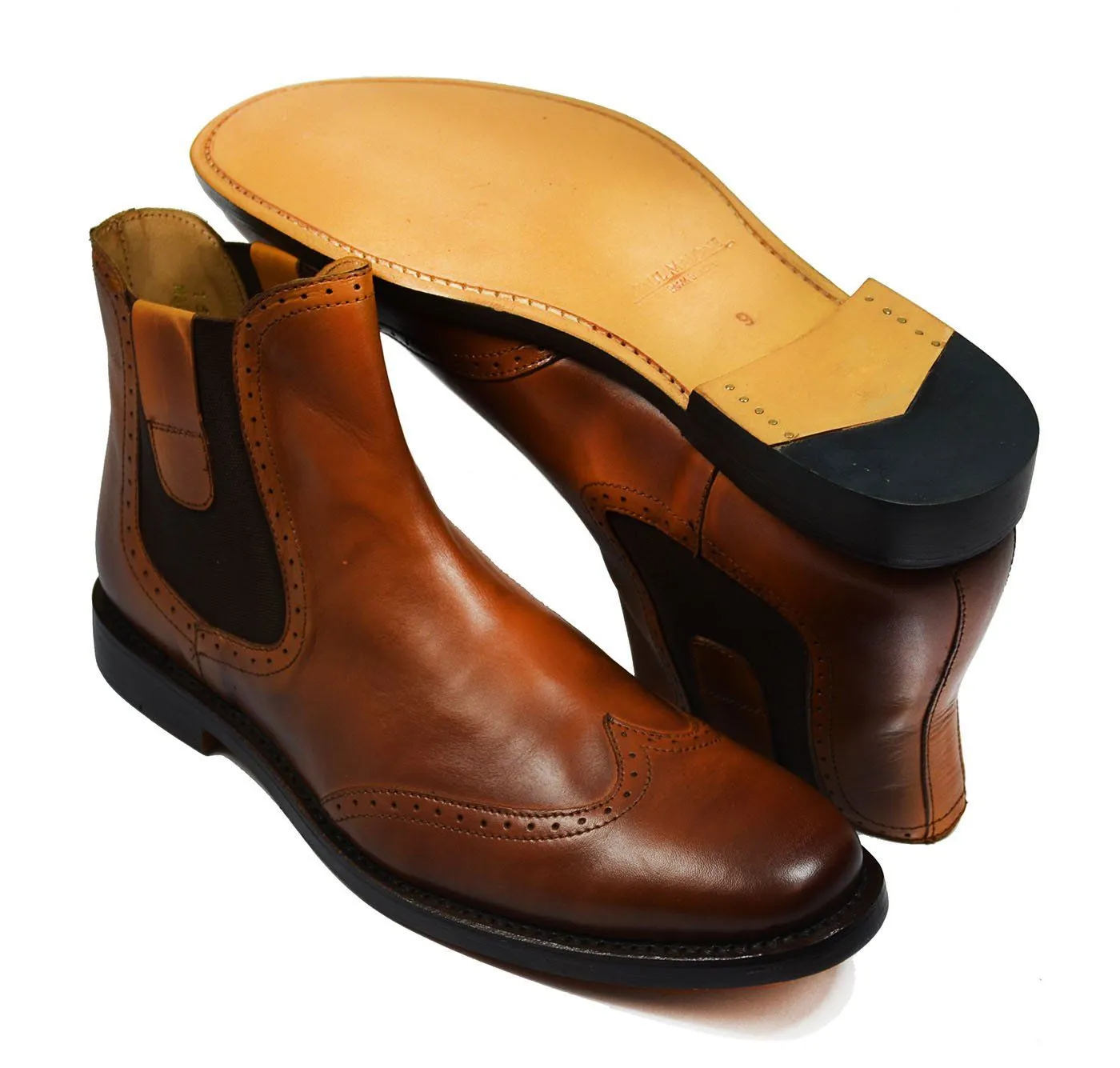 CHELSEA Elegant Brown Full Leather Chelsea Boots