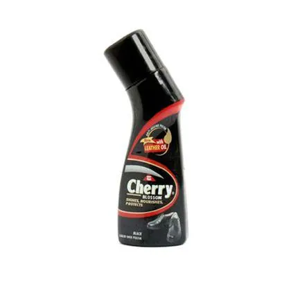 Cherry Blossom Black Liquid Shoe Polish 75 ml