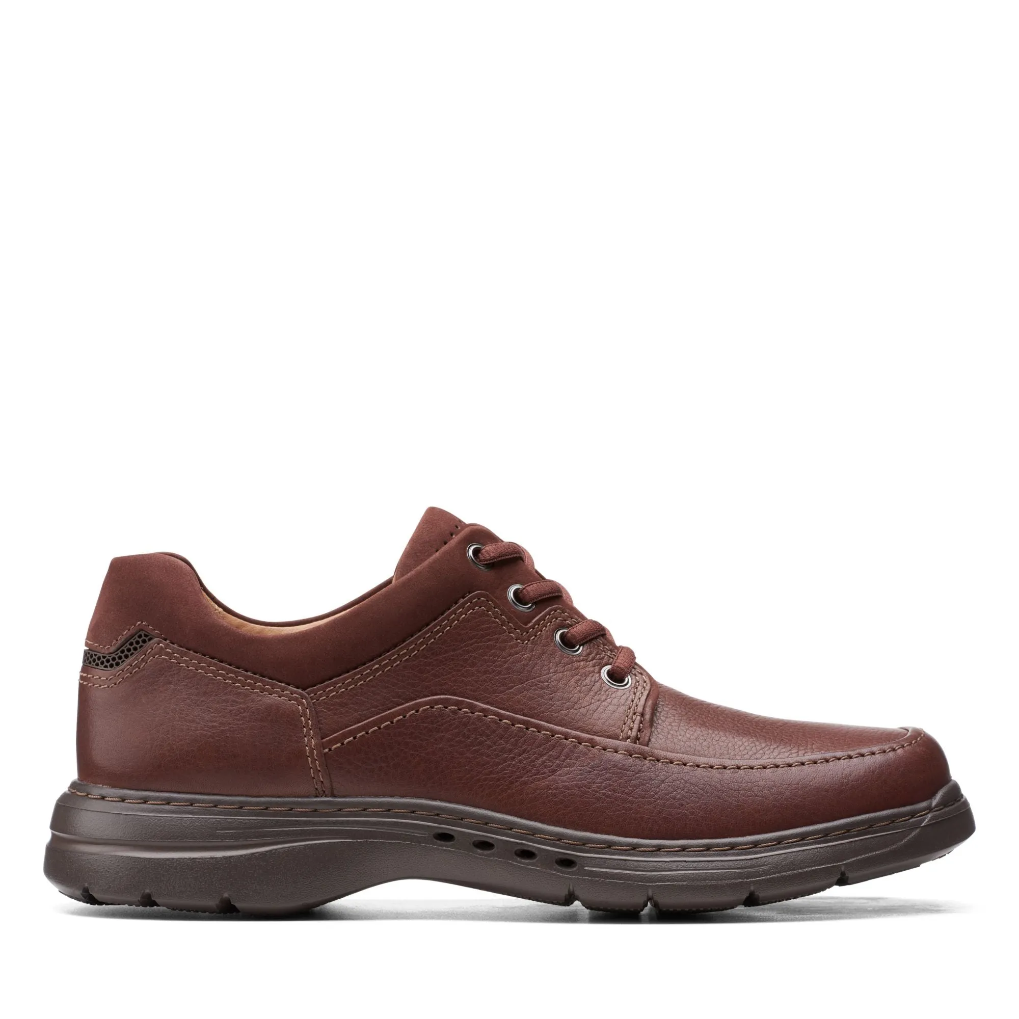 Clarks Un Brawley Lace Mahogany Leather Men's