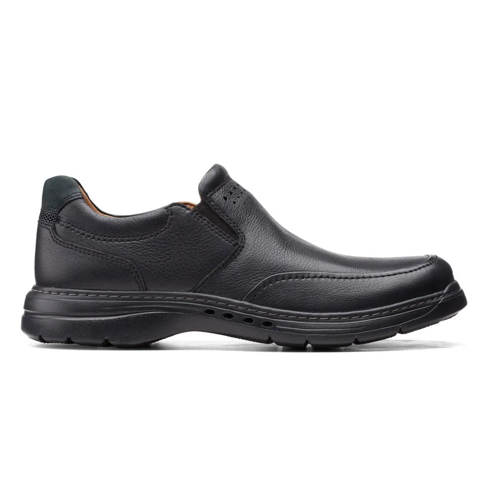 CLARKS UN BRAWLEY STEP SLIP ON BLACK - MENS